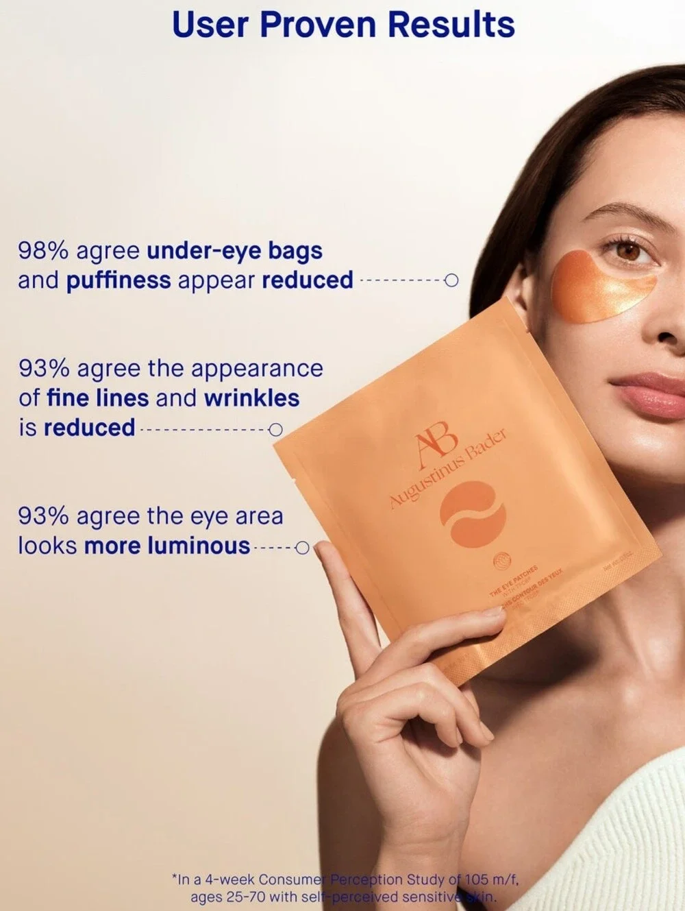 Augustinus Bader Gold Under-Eye Patches Brightness Puffiness Wrinkle Reduction